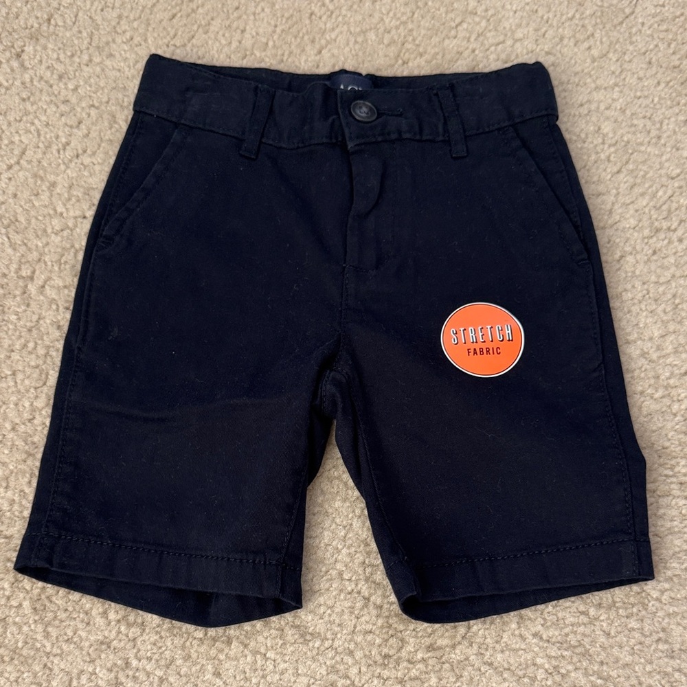 NWT Children's Place Stretch Fabric Navy Blue Slim Kids Shorts - Size 5